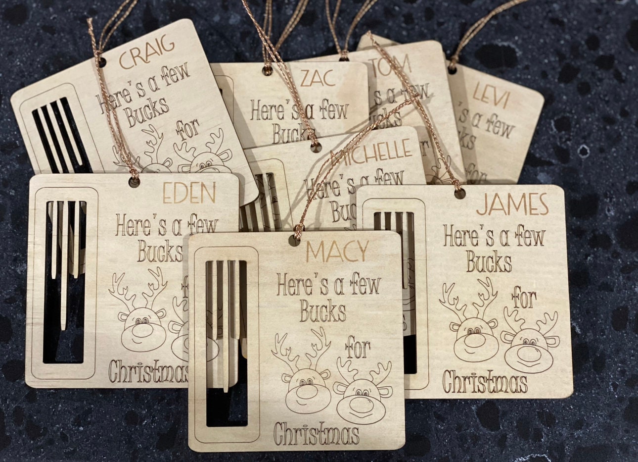 Personalised Christmas Money Holder Ornament