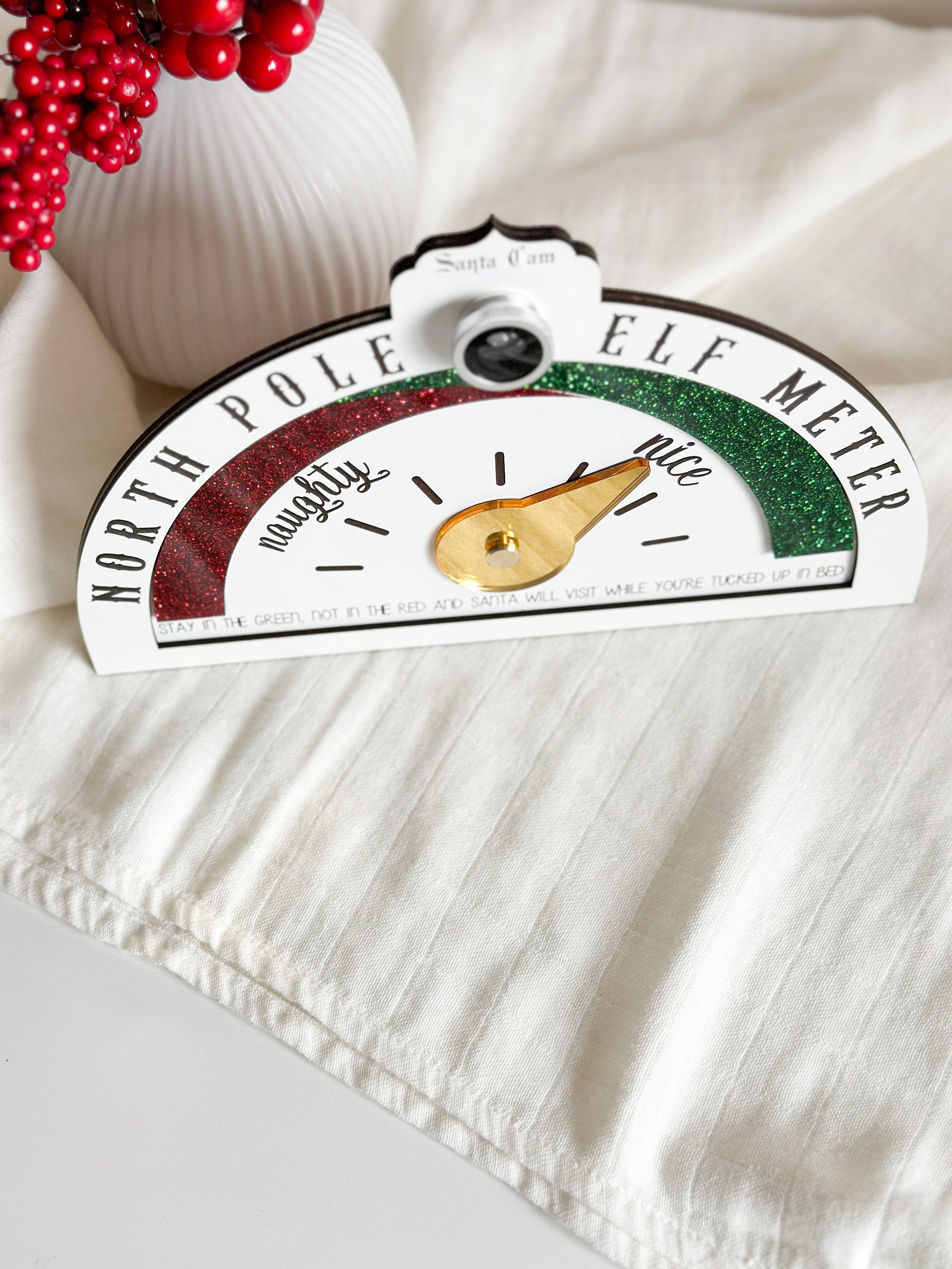 Santa Cam – Deluxe Glitter Acrylic Elf Cam from the North Pole