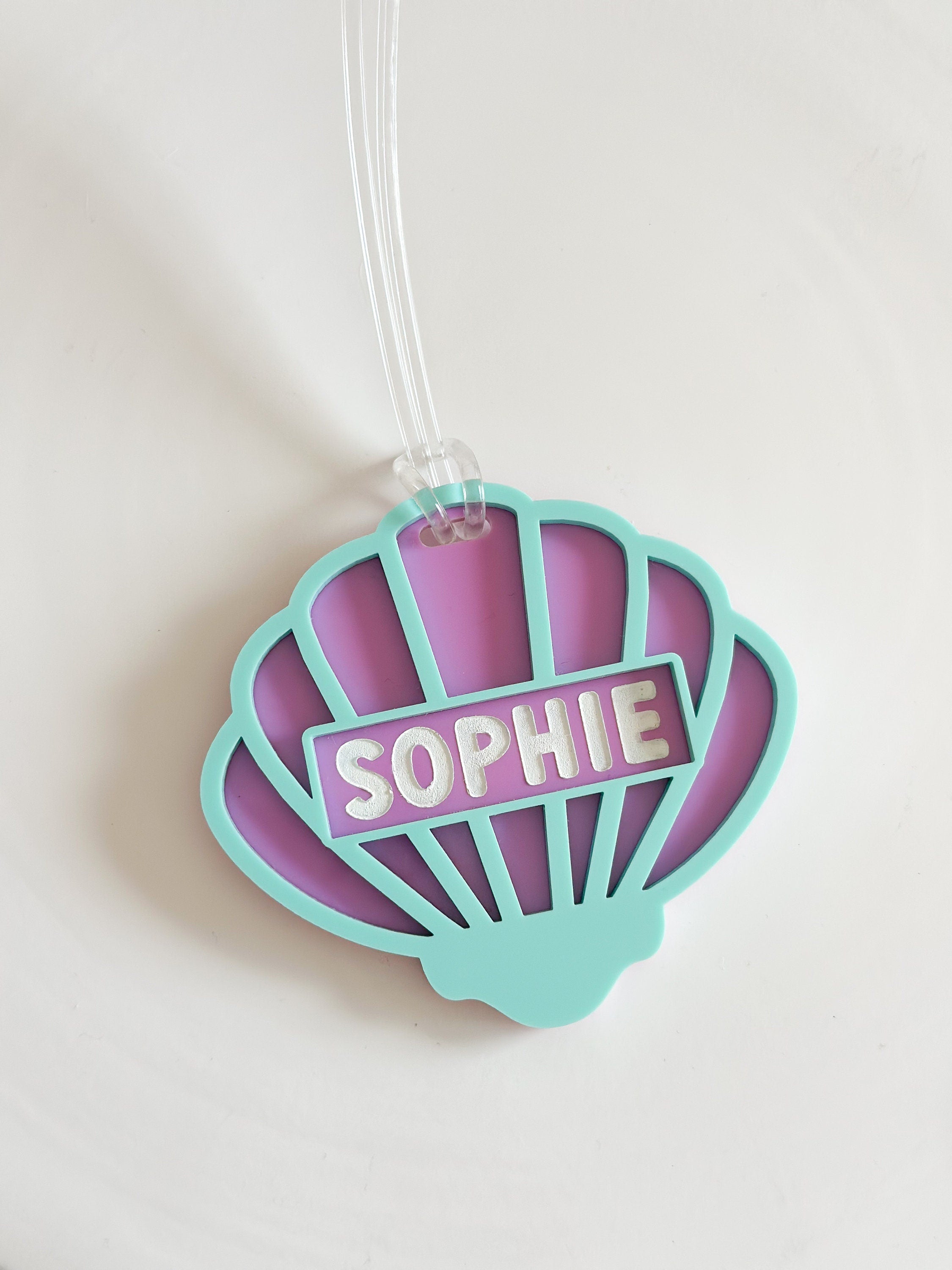 Personalised Double Layer Shell Bag Tag