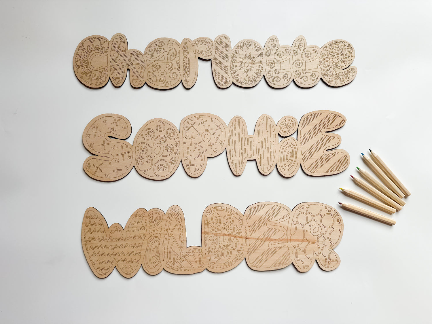 Personalised Colouring Name Sign