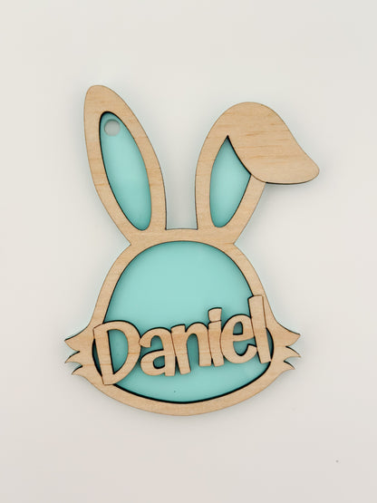 Personalised Easter Bunny Basket Tag
