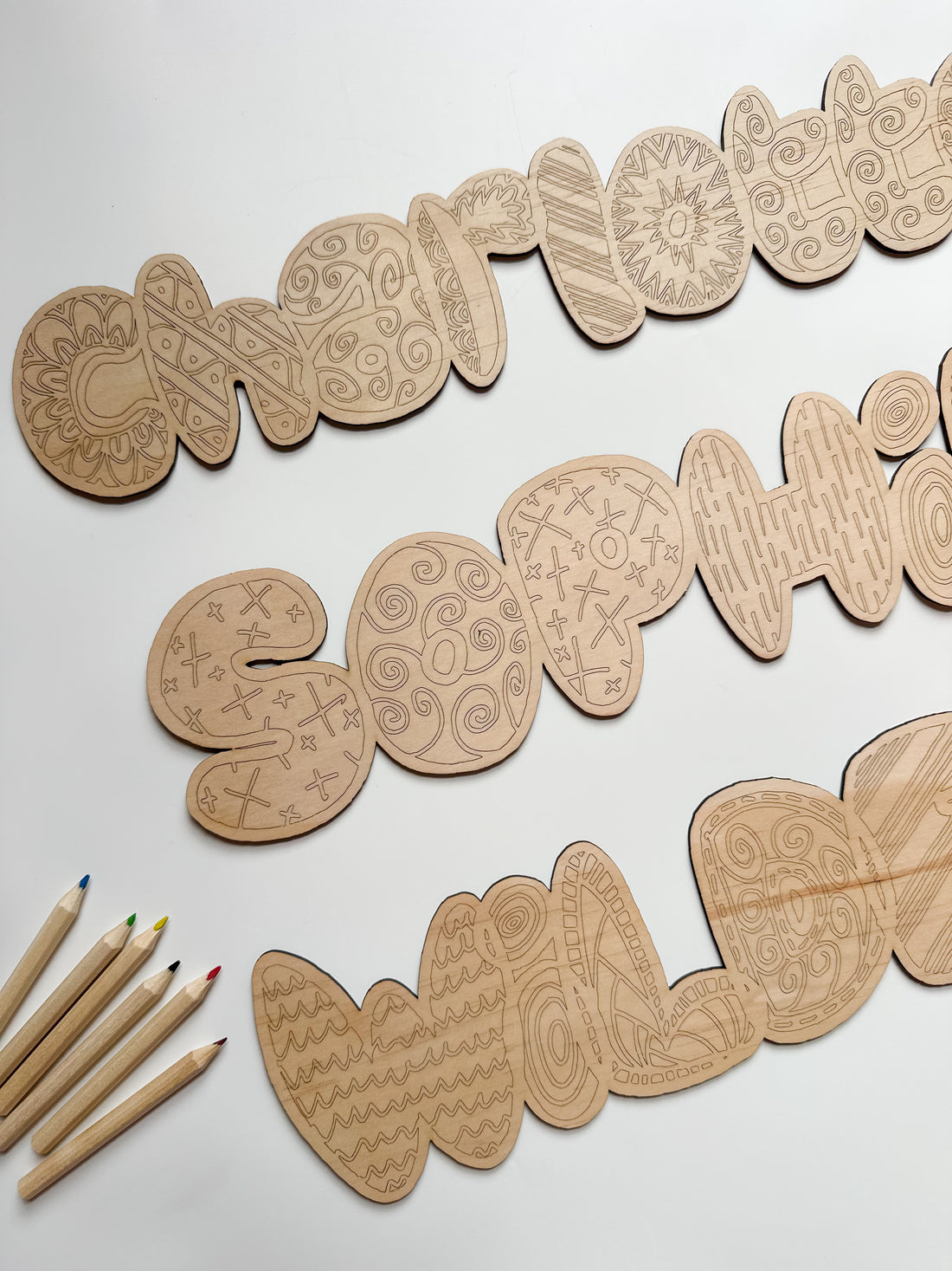 Personalised Colouring Name Sign