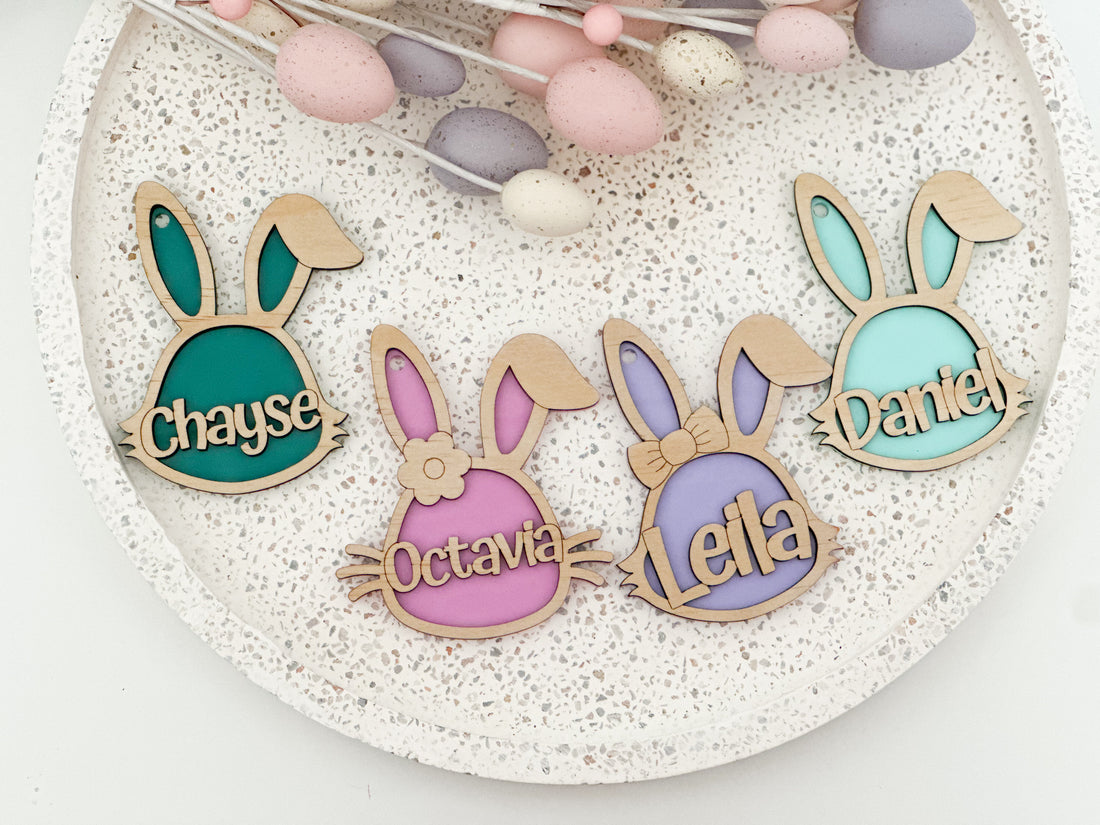 Personalised Easter Bunny Basket Tag