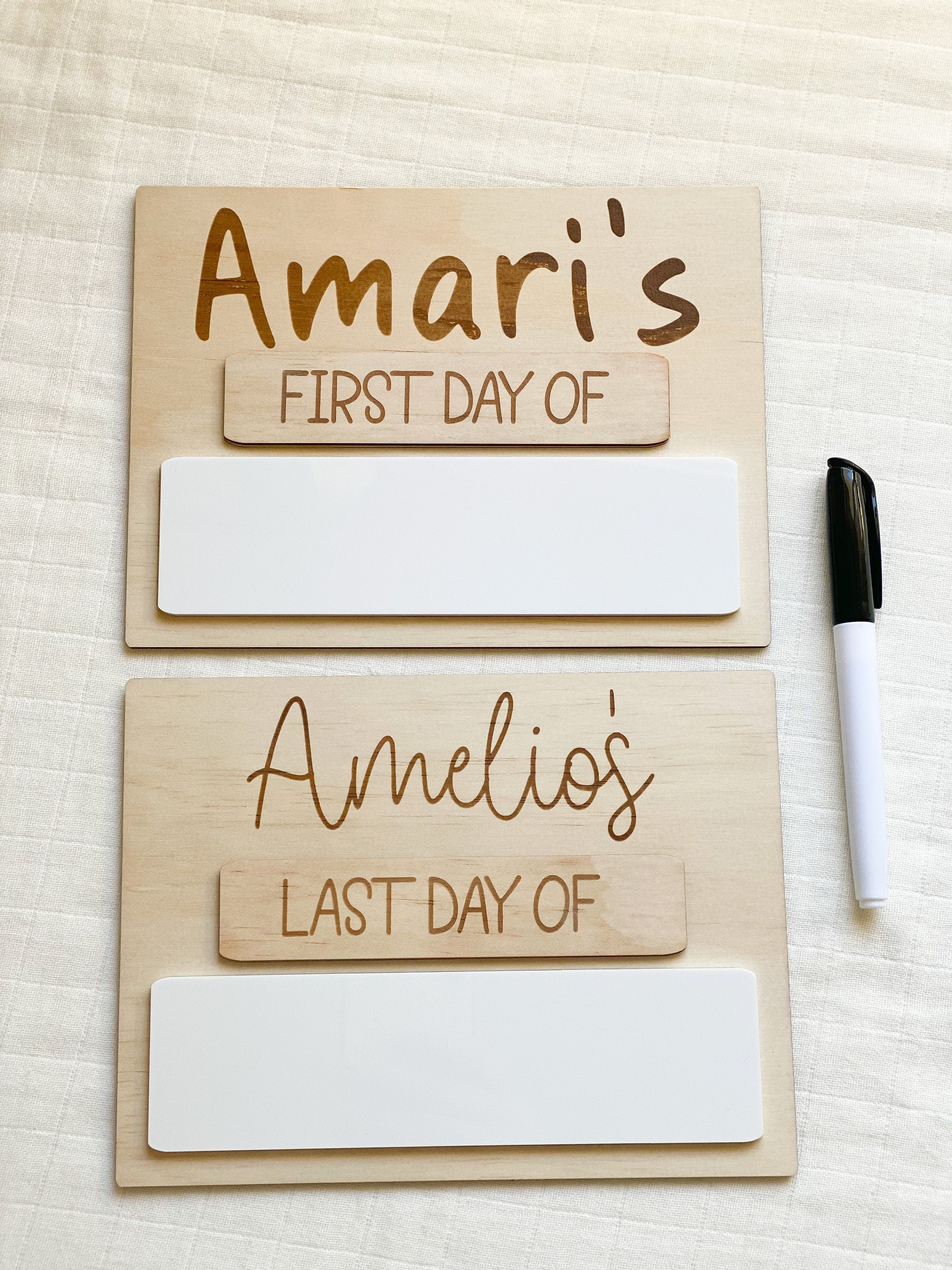 Personalised First &amp; Last Day of School Board