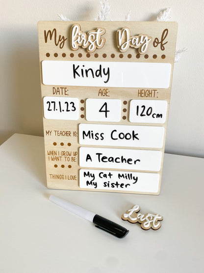 Interchangeable Back to School Board