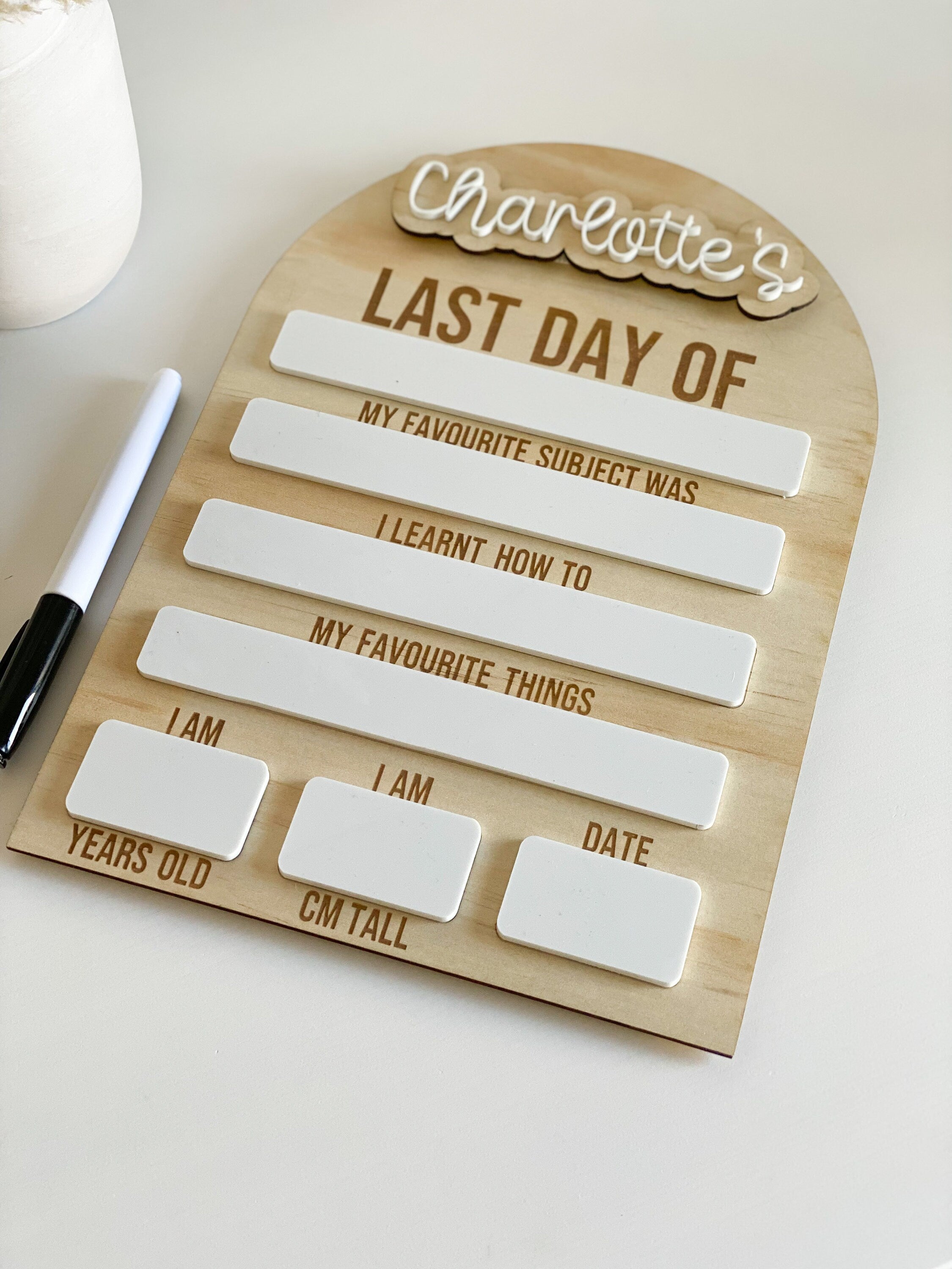 Double-Sided Back to School Board