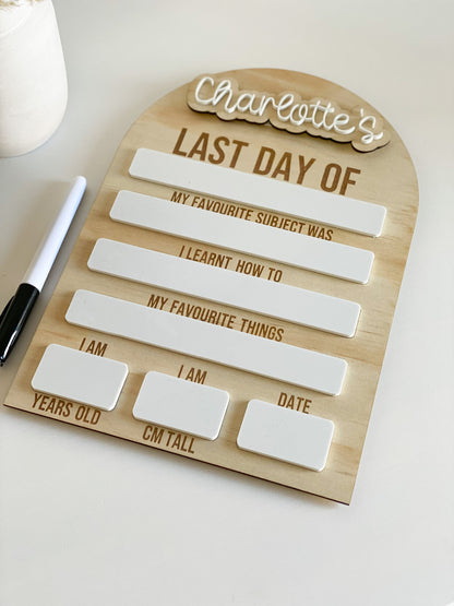 Double-Sided Back to School Board