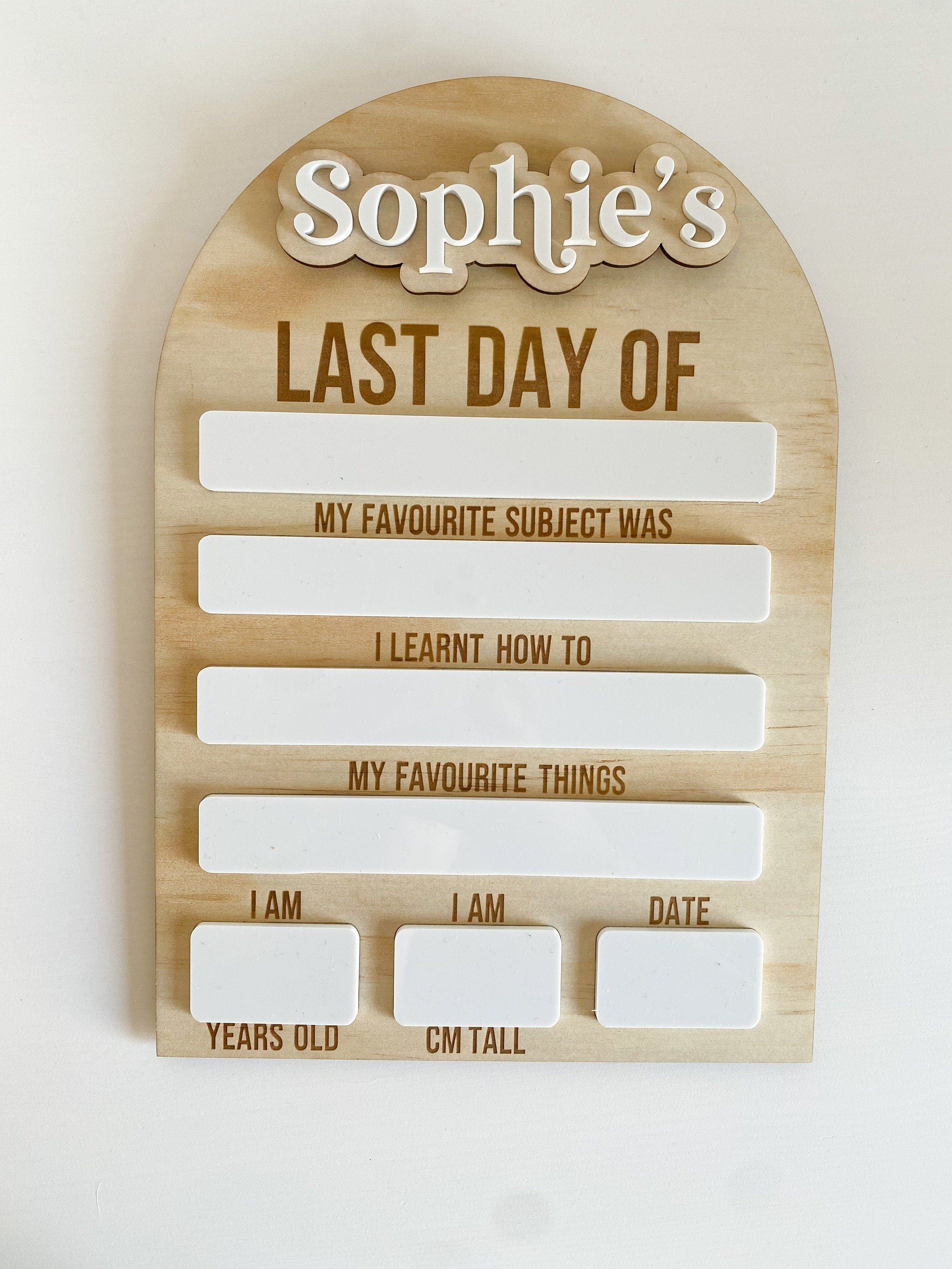 Double-Sided Back to School Board