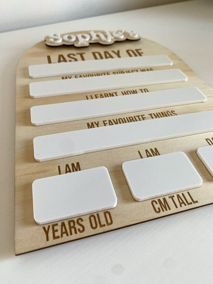 Double-Sided Back to School Board