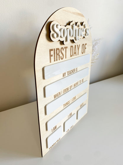 Double-Sided Back to School Board