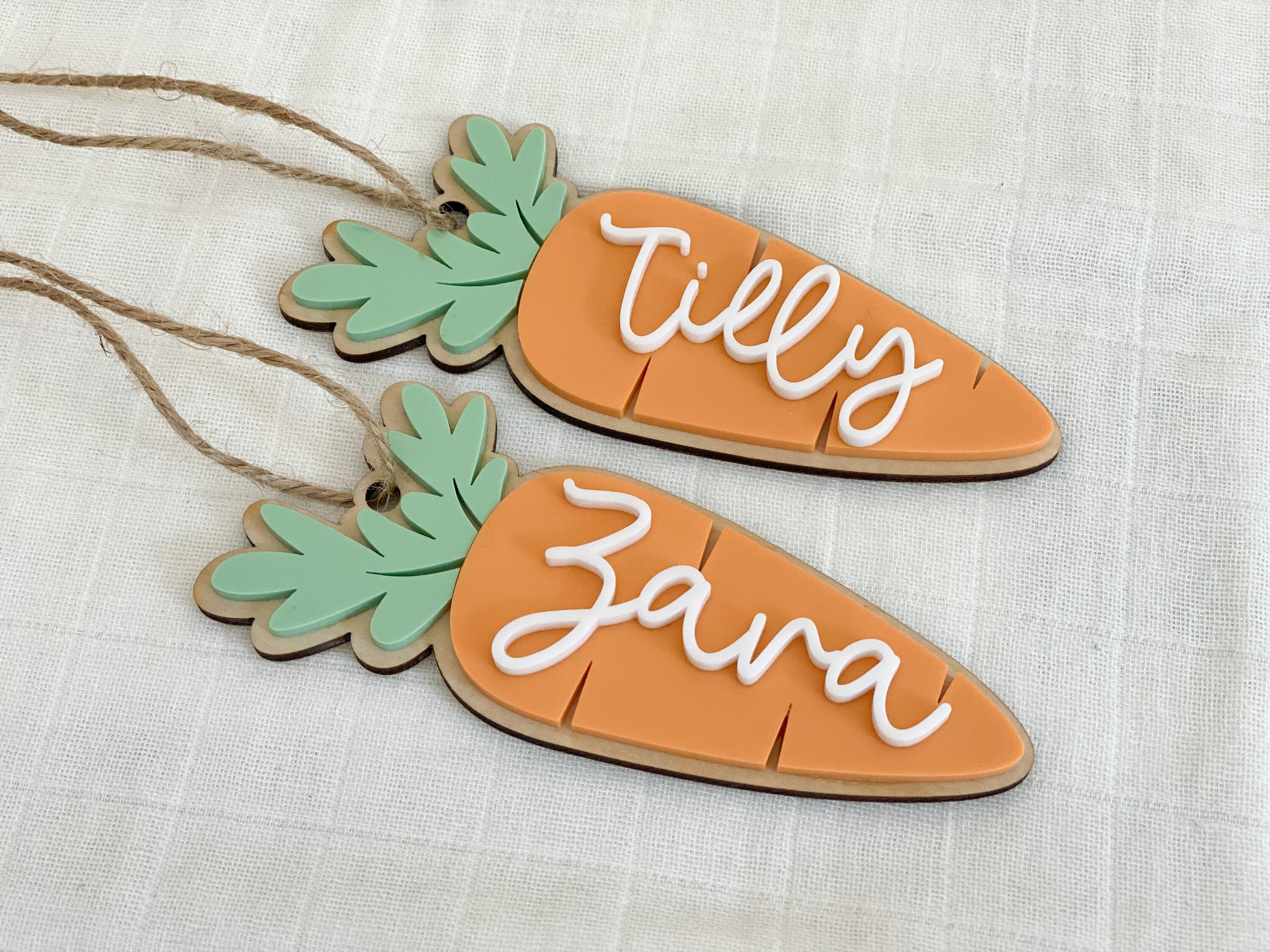 Personalised Easter Basket Carrot Gift Tag