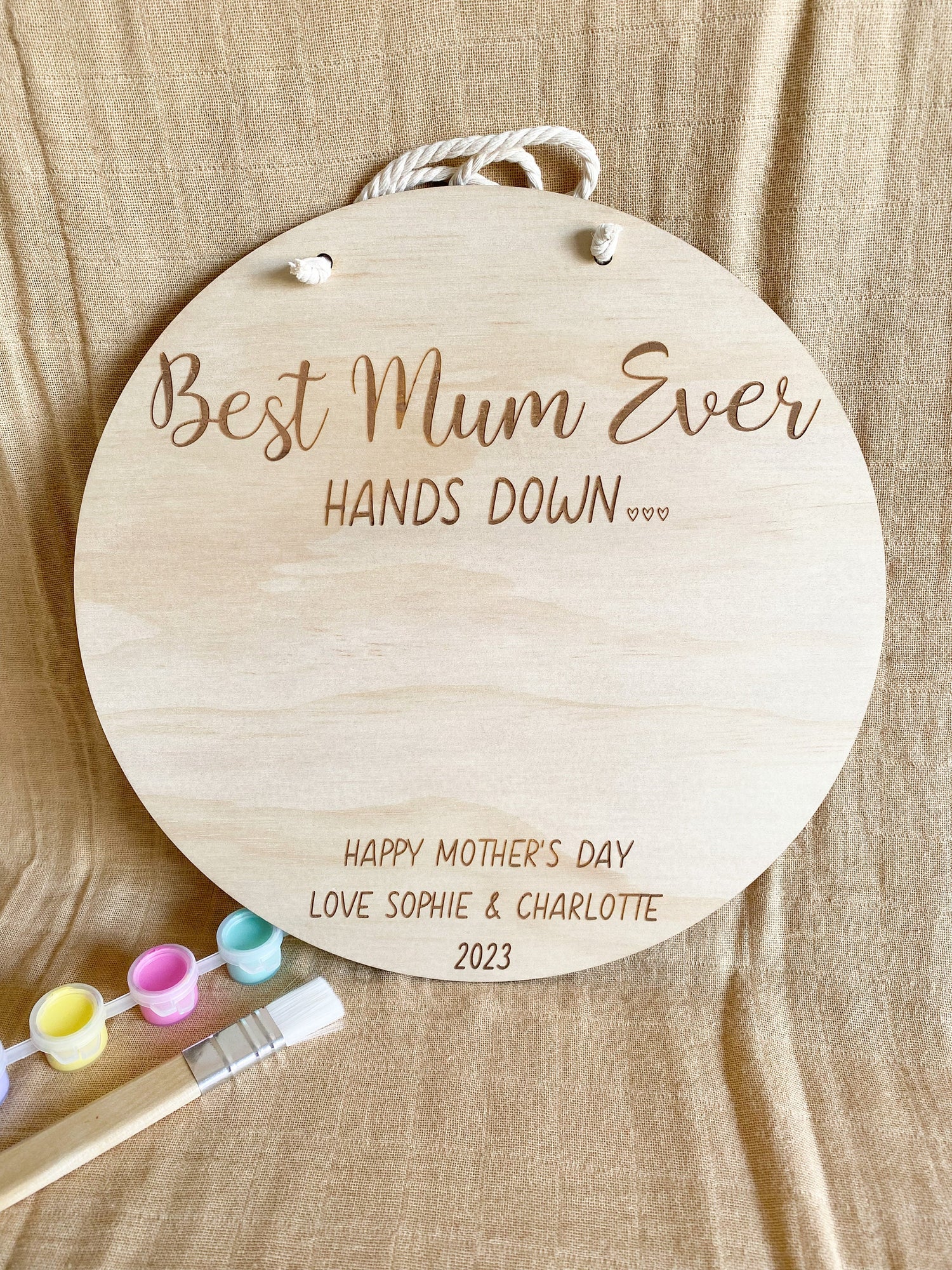 Personalised “Best Mum Ever” Handprint Plaque