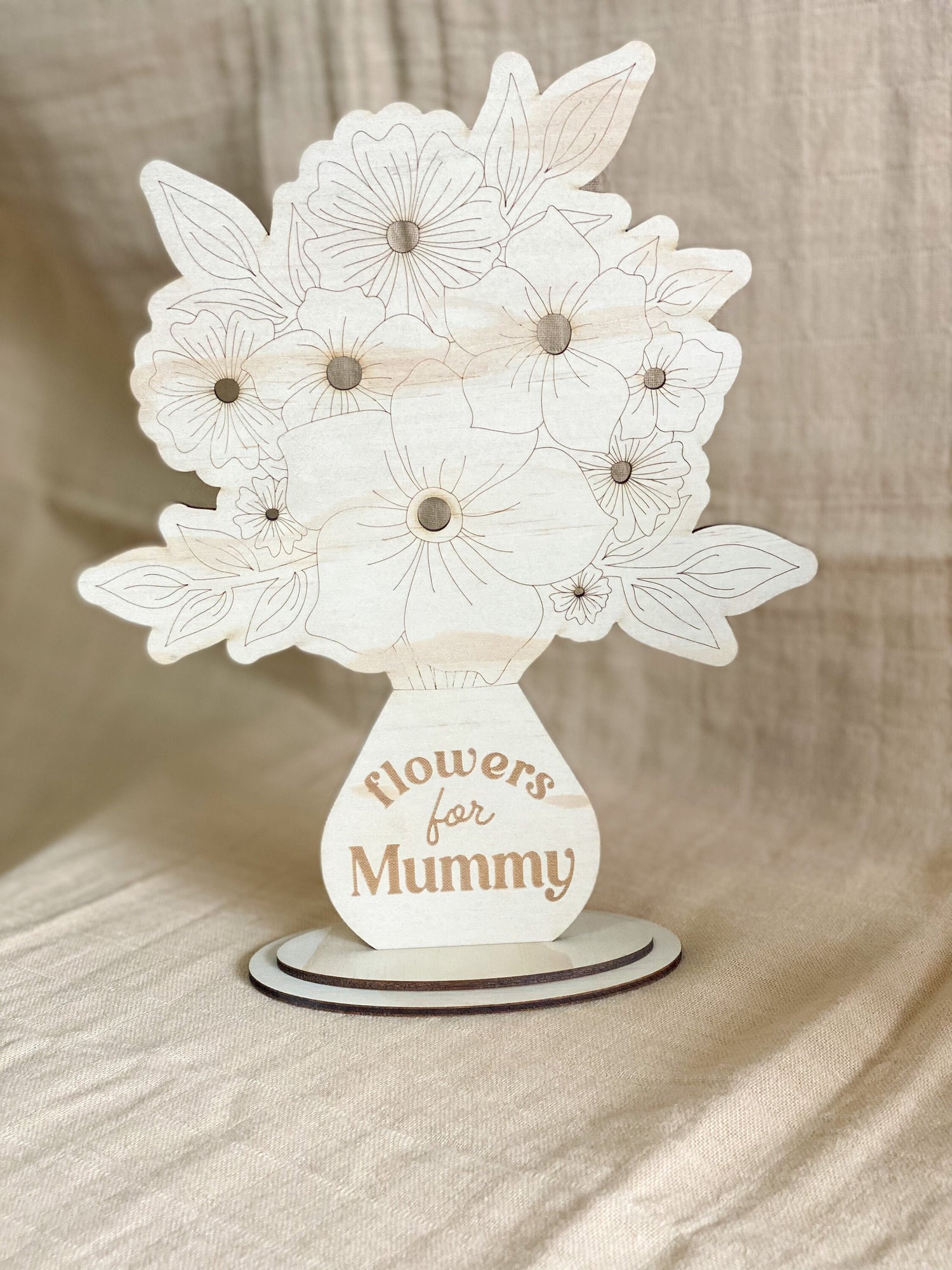 Personalised Wooden Flower Holder