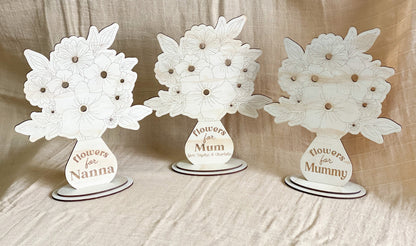 Personalised Wooden Flower Holder