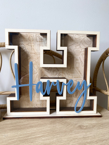 Personalised Letter Money Box - Choose Your Design