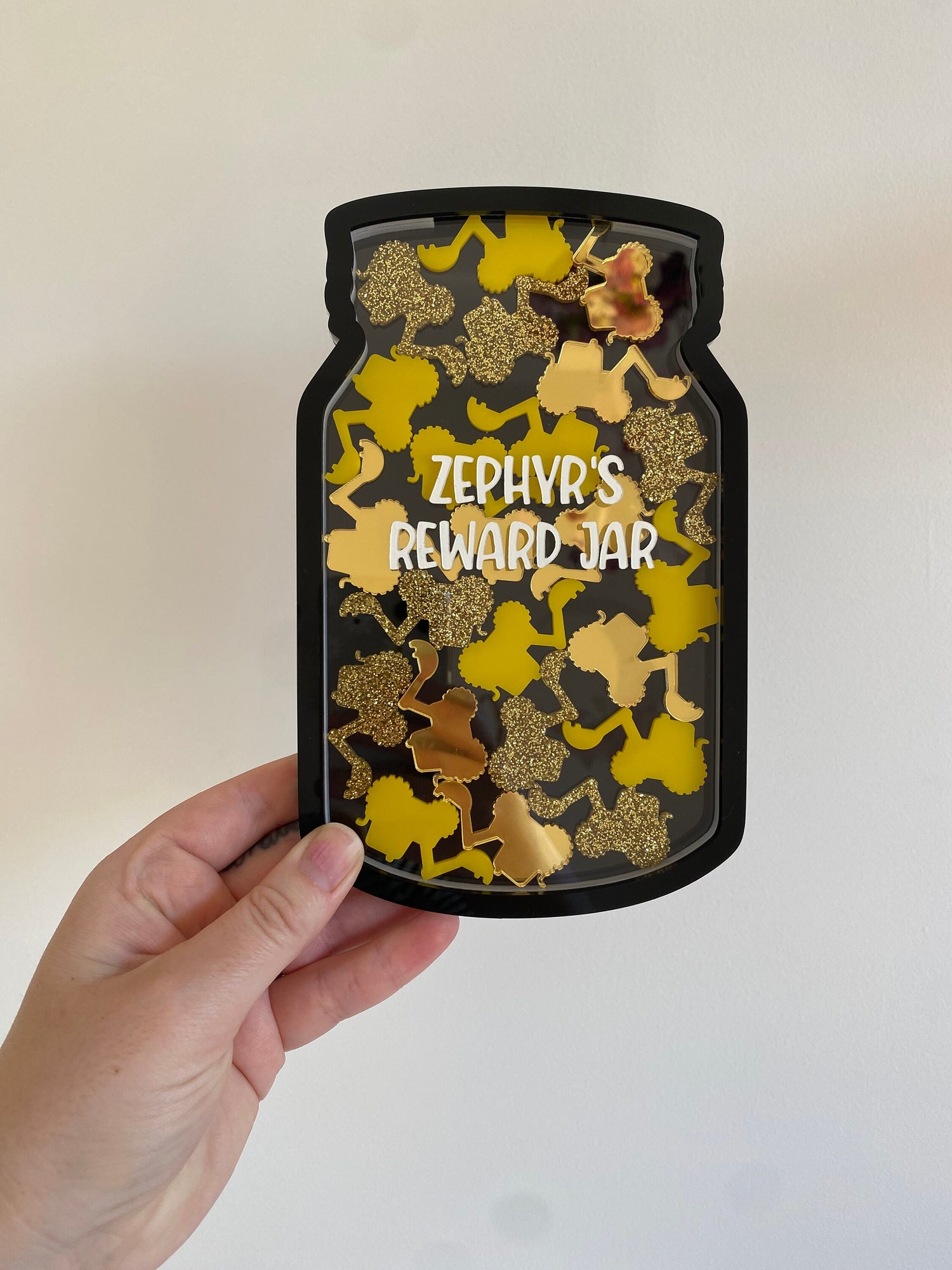 Personalised Kids Reward Jar with Digger Tokens