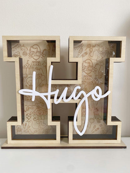 Personalised Letter Money Box - Choose Your Design