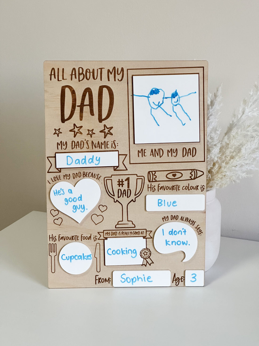 Reusable “All About My Dad” Interview Board