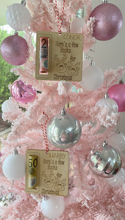 Personalised Christmas Money Holder Ornament