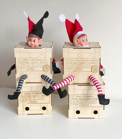Personalised Elf Arrival Crate