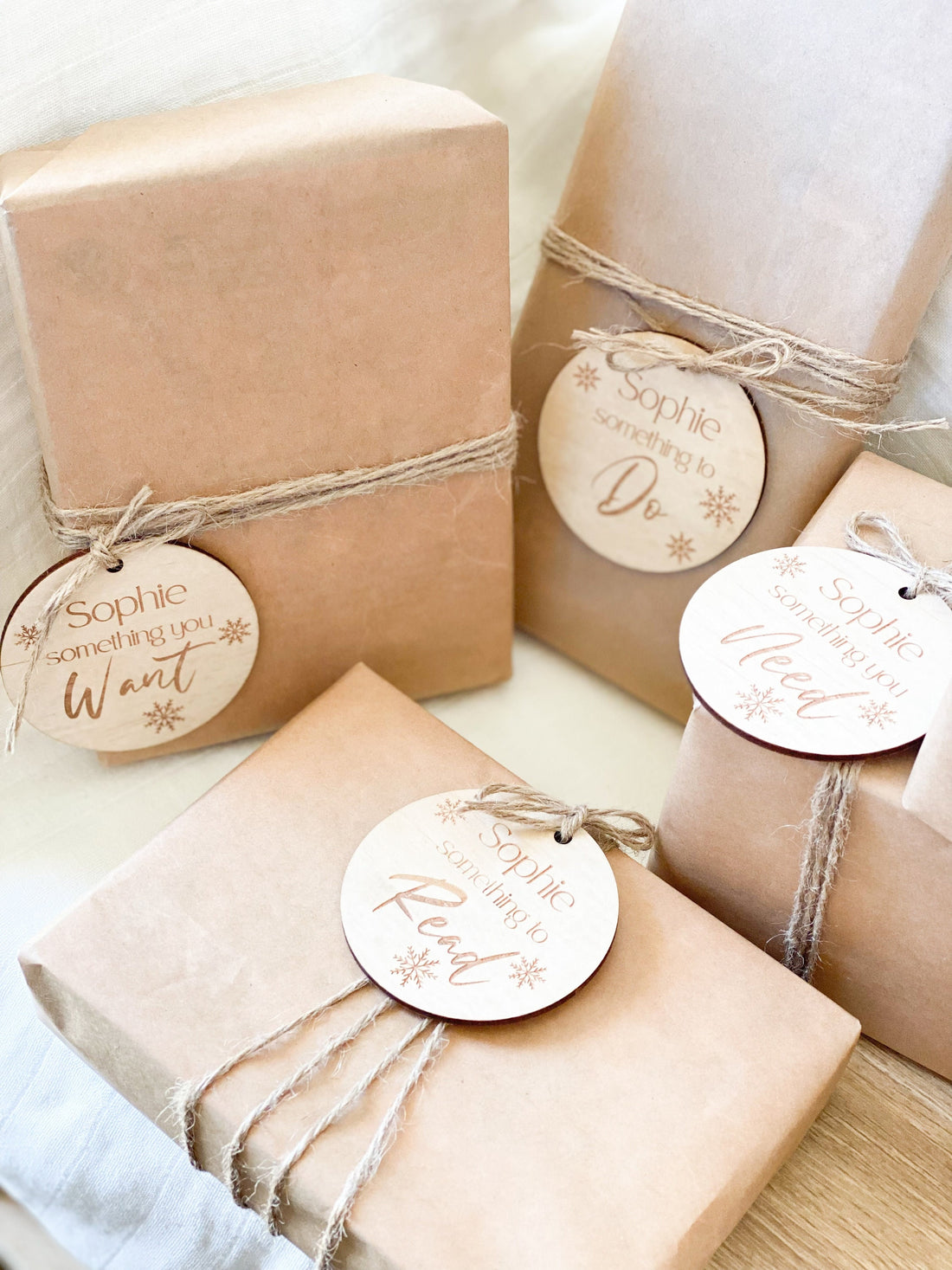 Personalised “Something” Minimalist Gift Tags – Set of 6