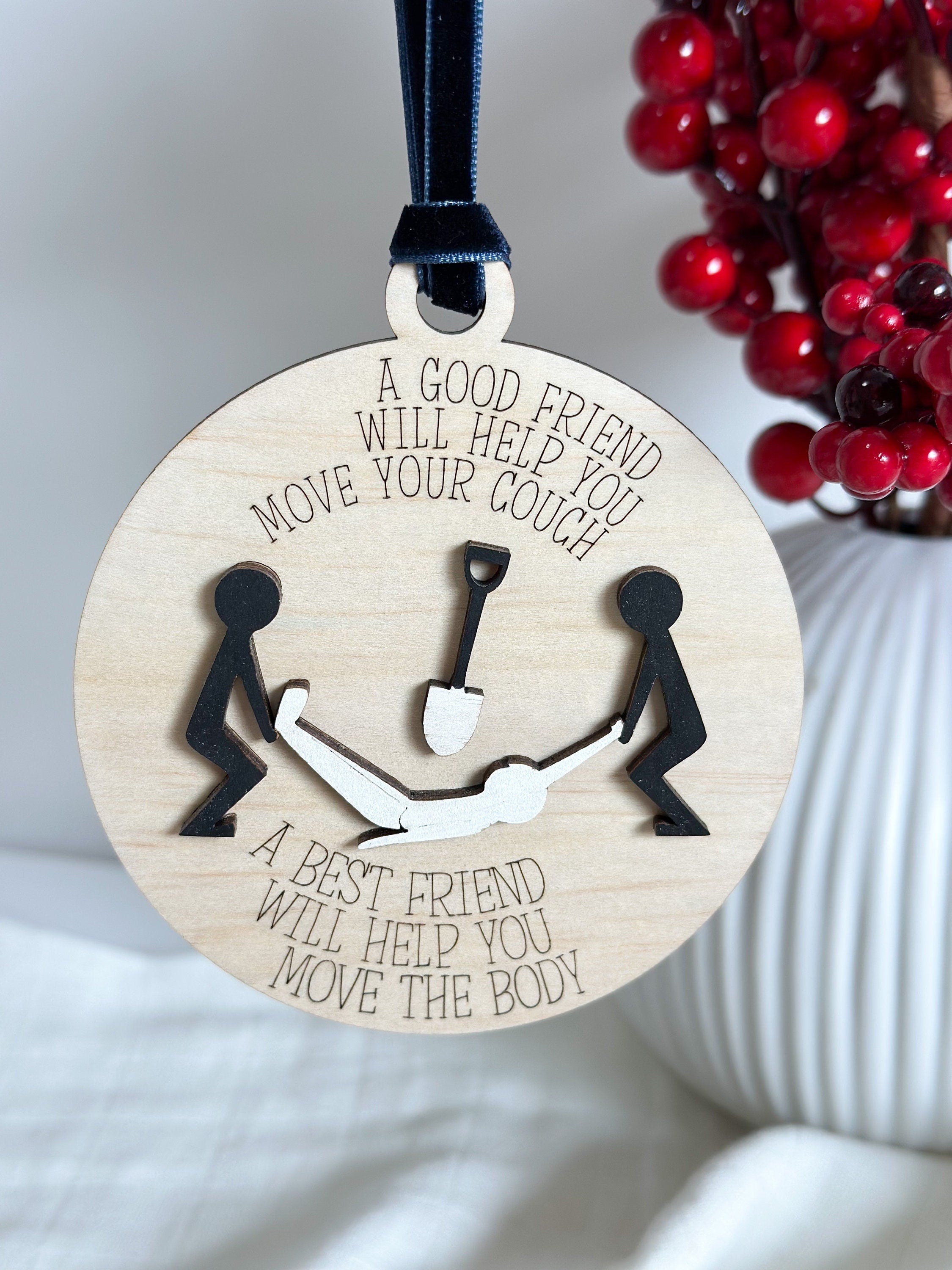 Funny Best Friend Christmas Ornament