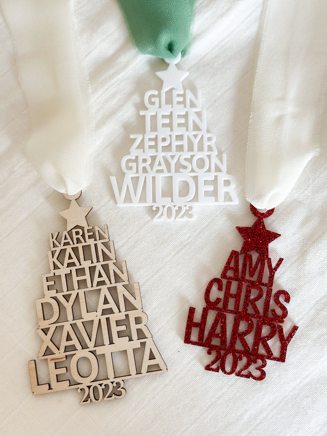Personalised Family Name Christmas Tree Ornament