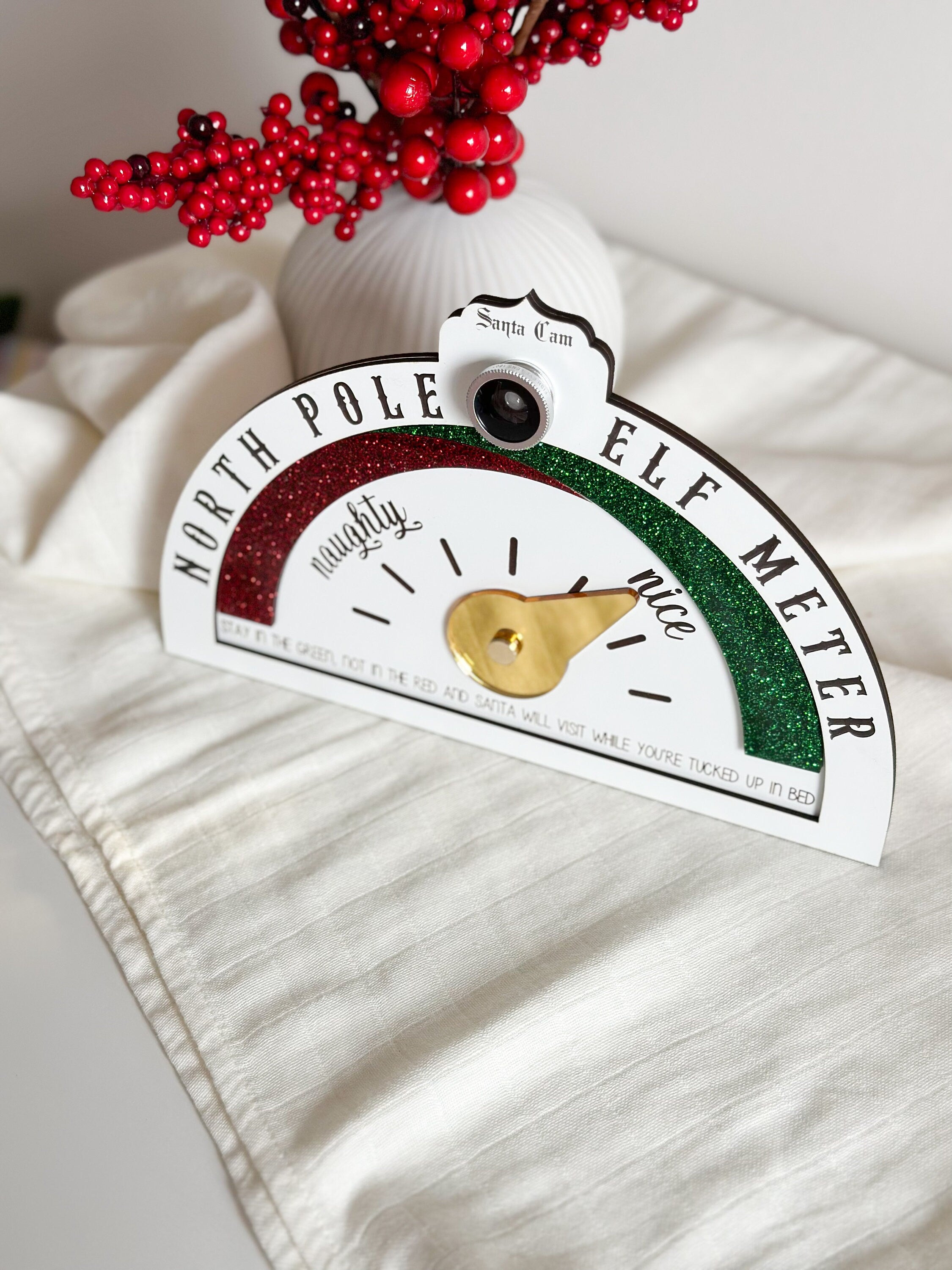 Santa Cam – Deluxe Glitter Acrylic Elf Cam from the North Pole