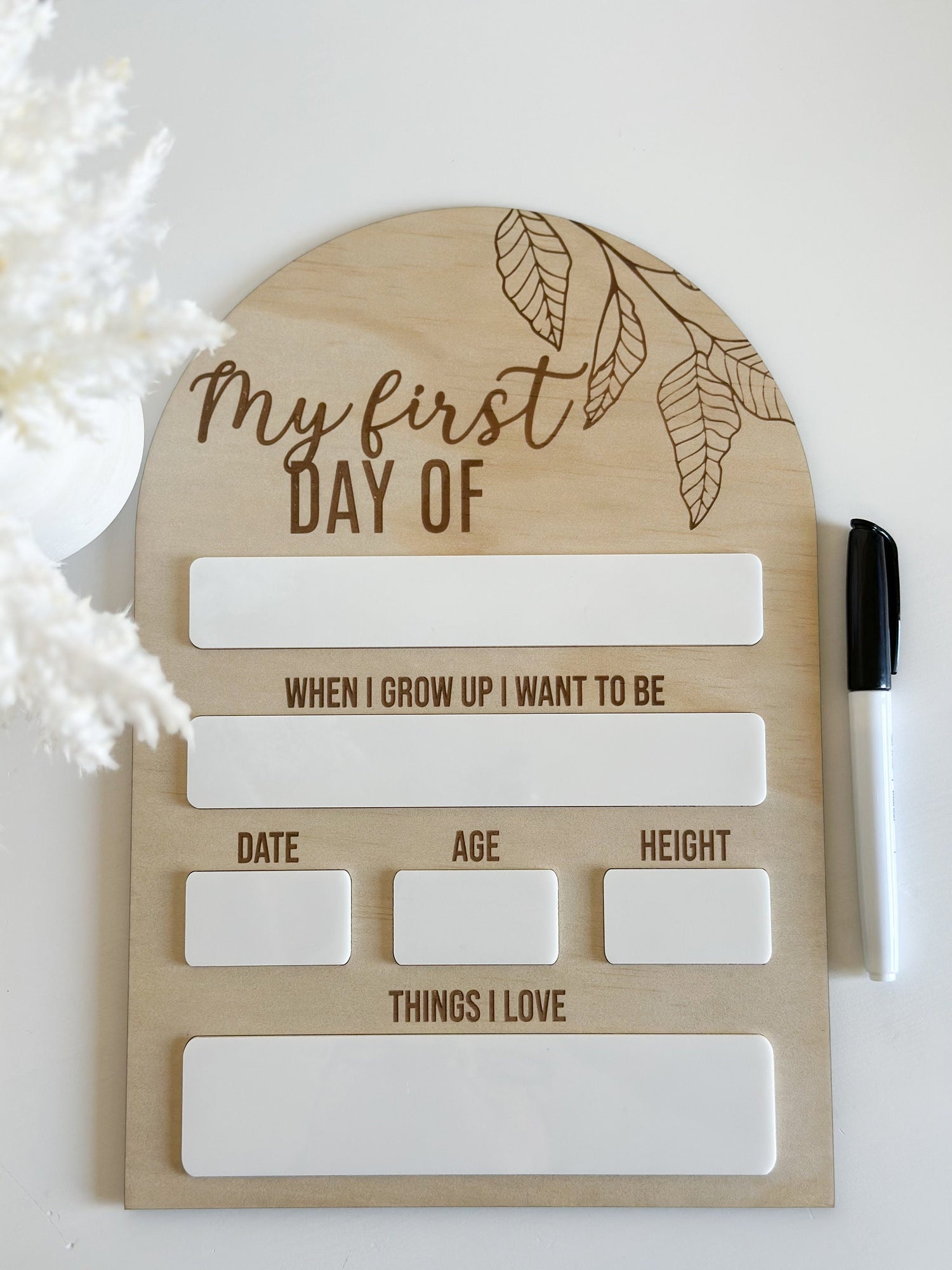 Double-Sided First &amp; Last Day of School Board