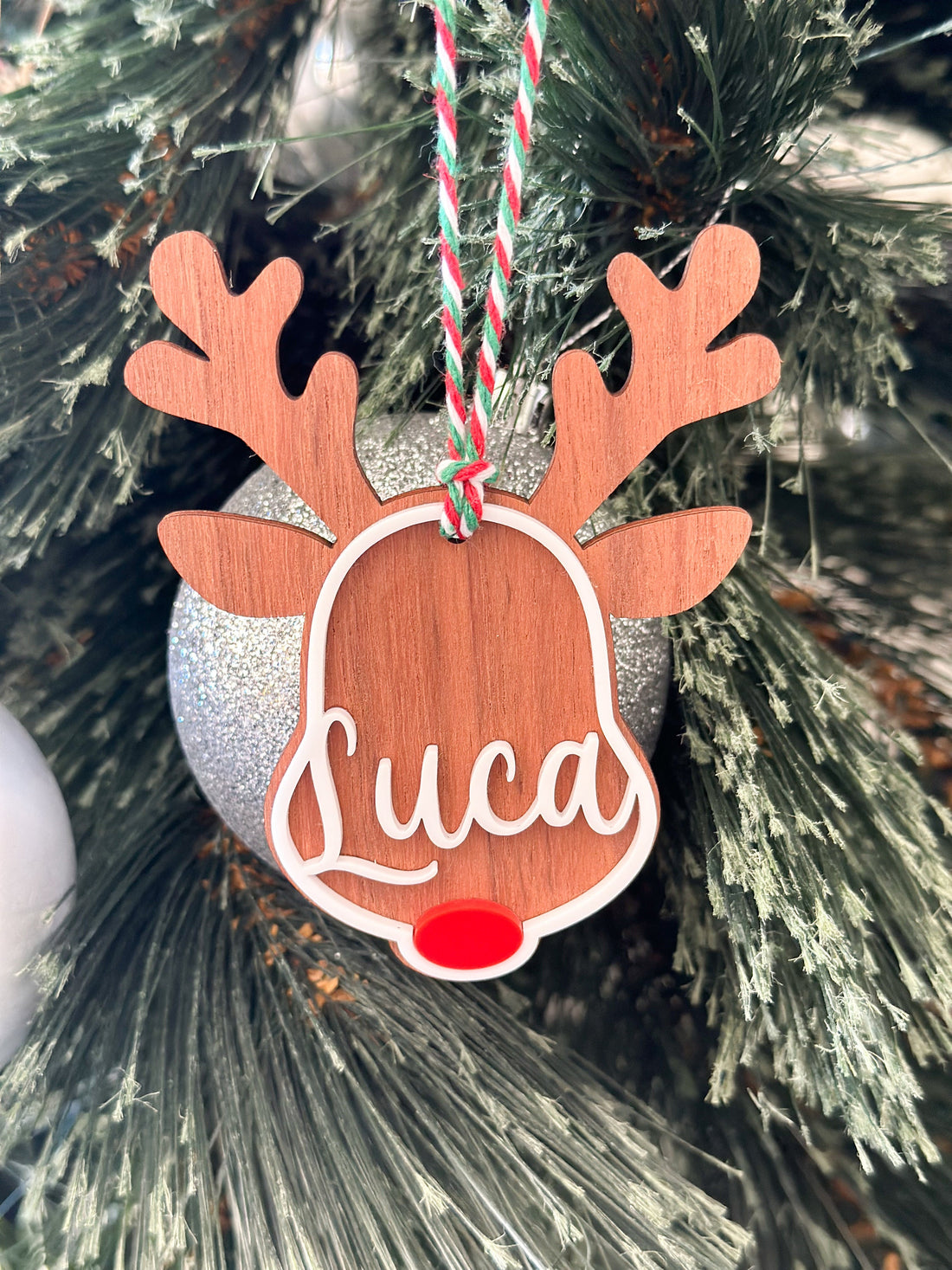 Personalised Reindeer Christmas Ornament