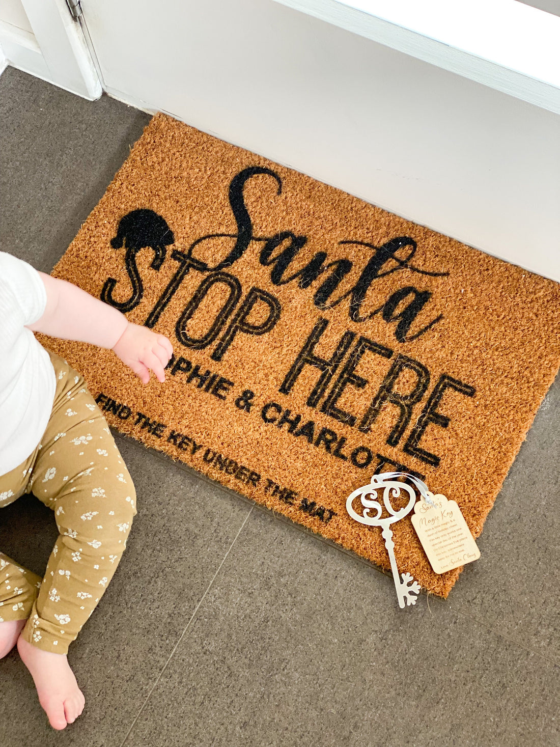Personalised “Santa Stop Here” Doormat