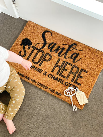 Personalised “Santa Stop Here” Doormat