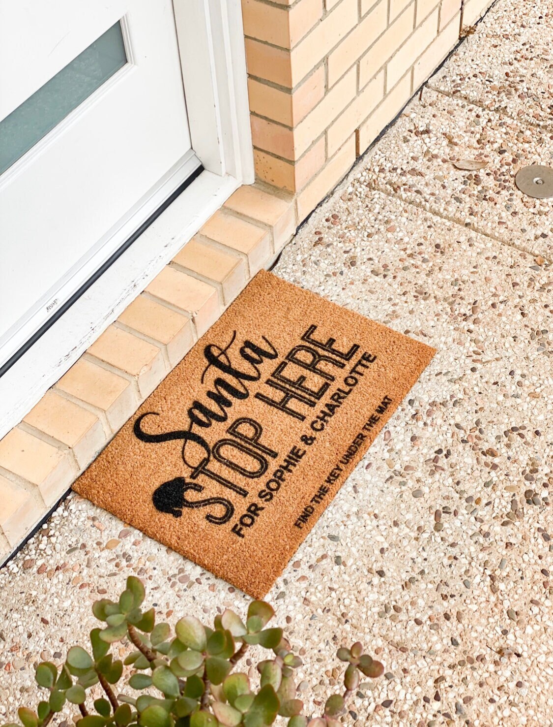 Personalised “Santa Stop Here” Doormat