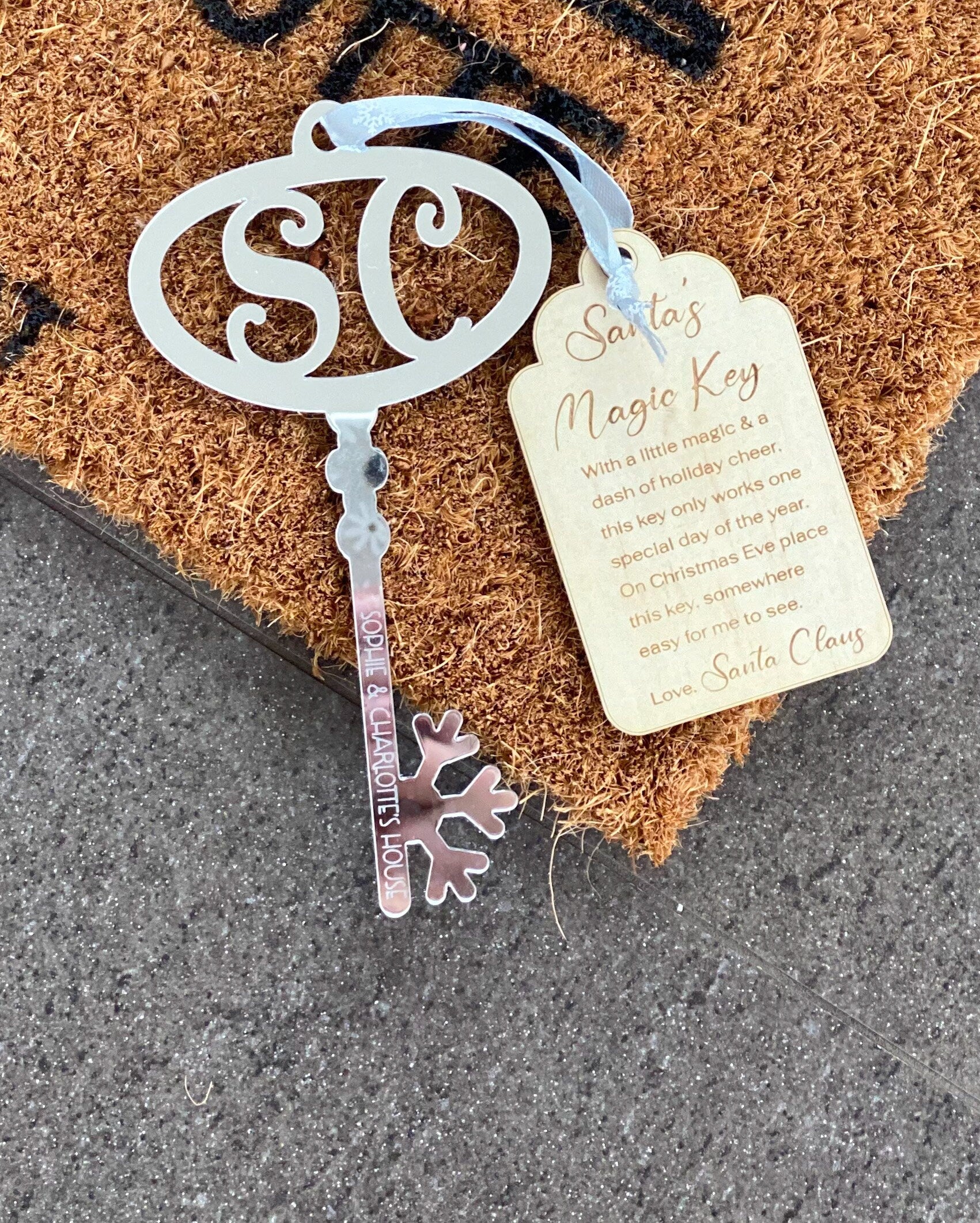 Personalised “Santa Stop Here” Doormat