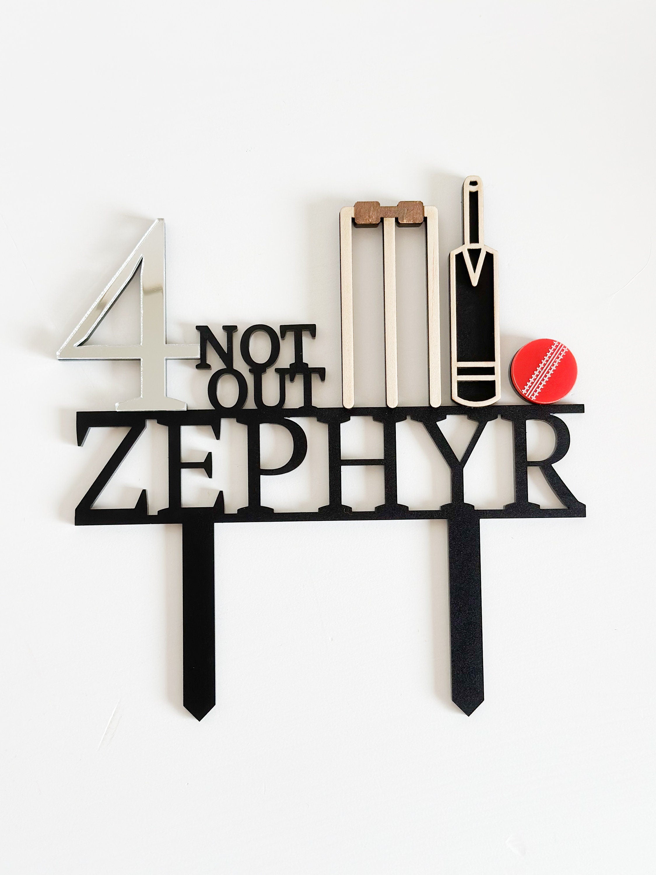Personalised Cricket Cake Topper