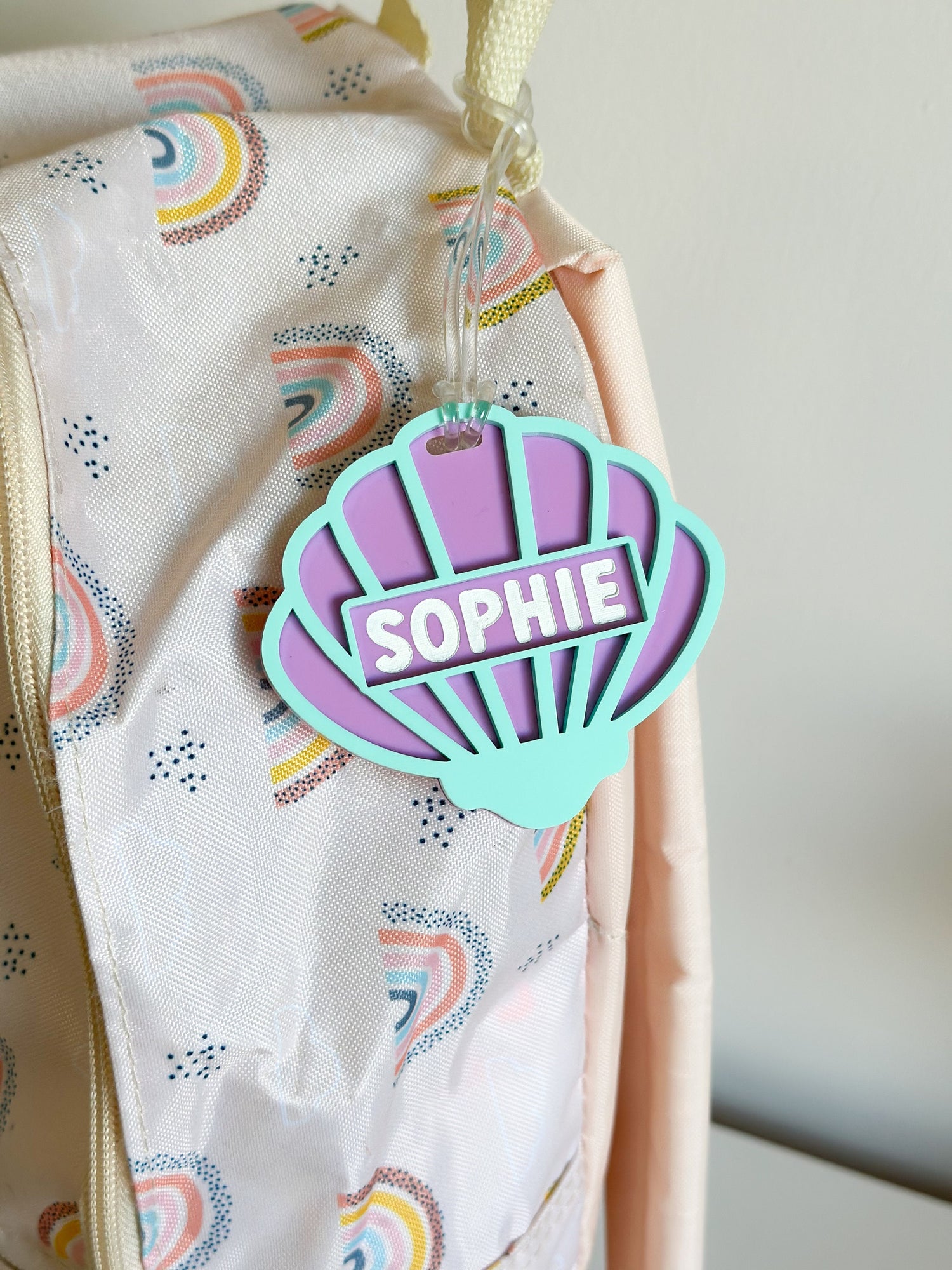 Personalised Double Layer Shell Bag Tag