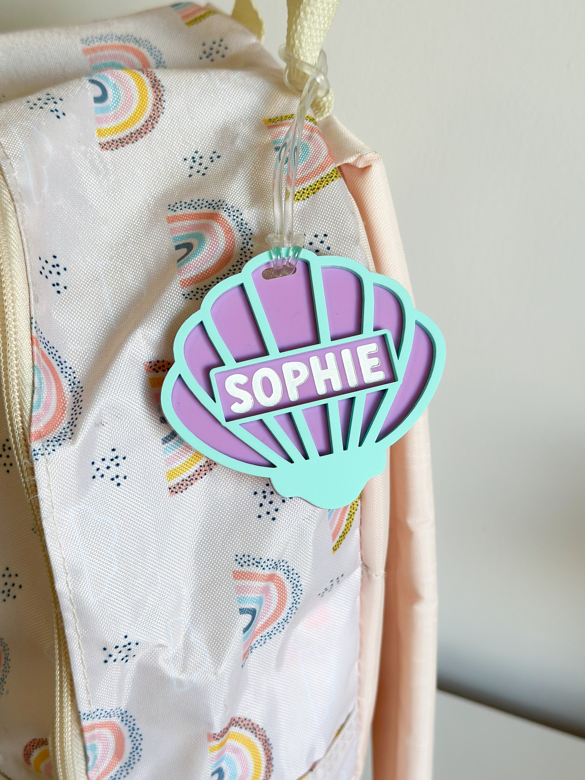 Personalised Double Layer Shell Bag Tag