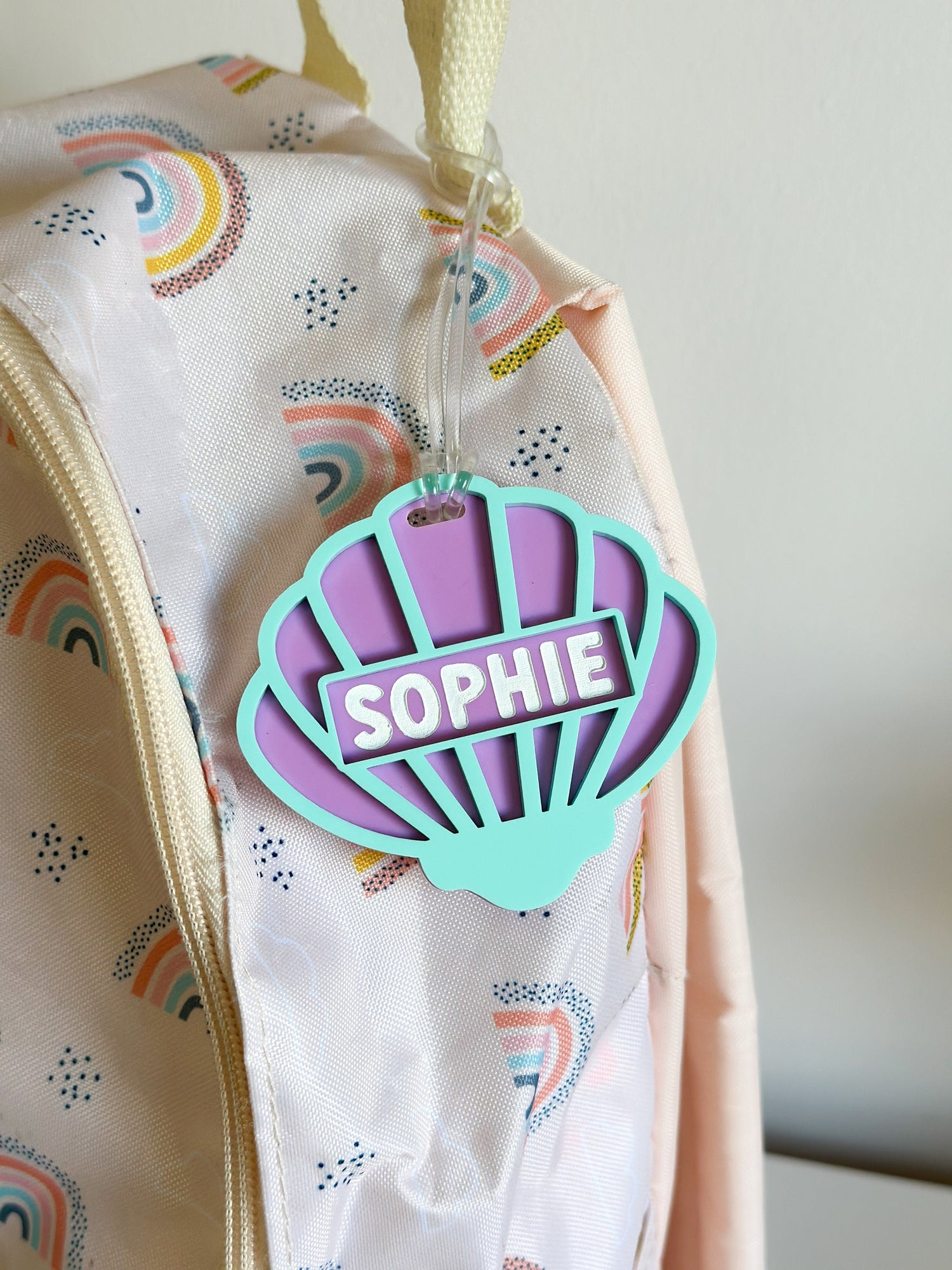 Personalised Double Layer Shell Bag Tag