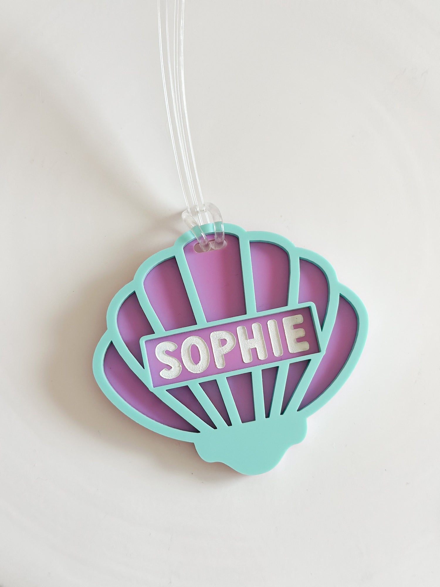 Personalised Double Layer Shell Bag Tag