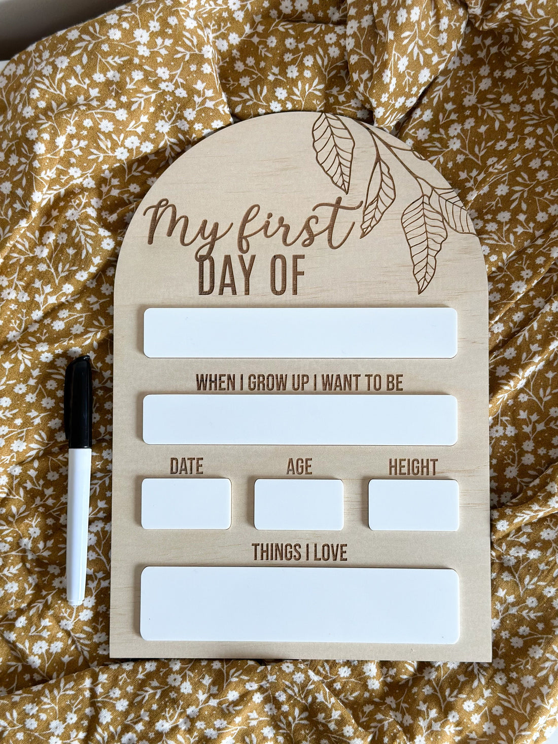 Double-Sided First &amp; Last Day of School Board