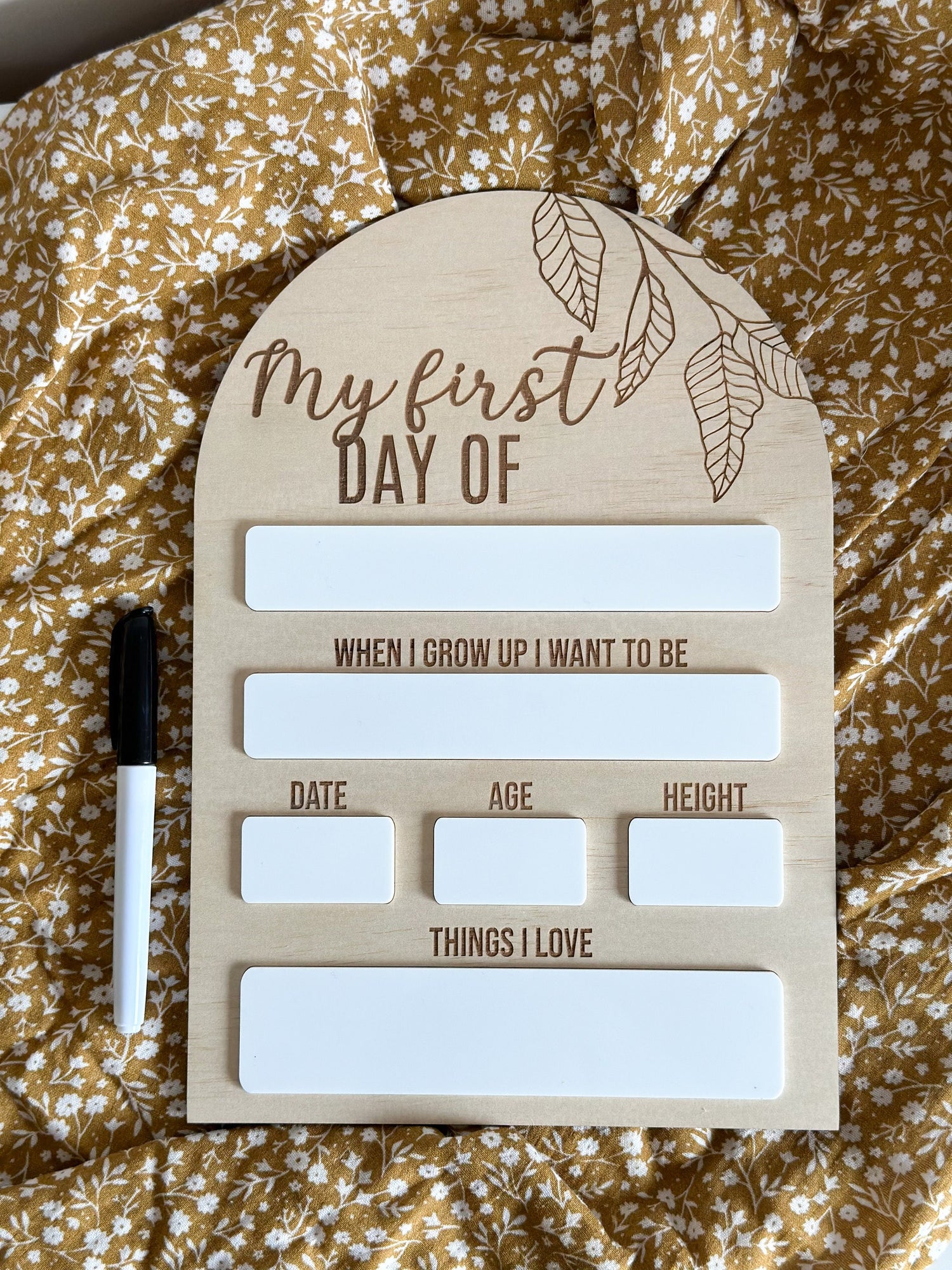 Double-Sided First &amp; Last Day of School Board