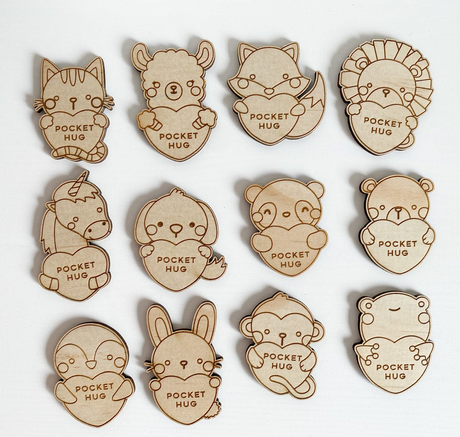 Pocket Hugs – Wooden Animal Tokens for Kids