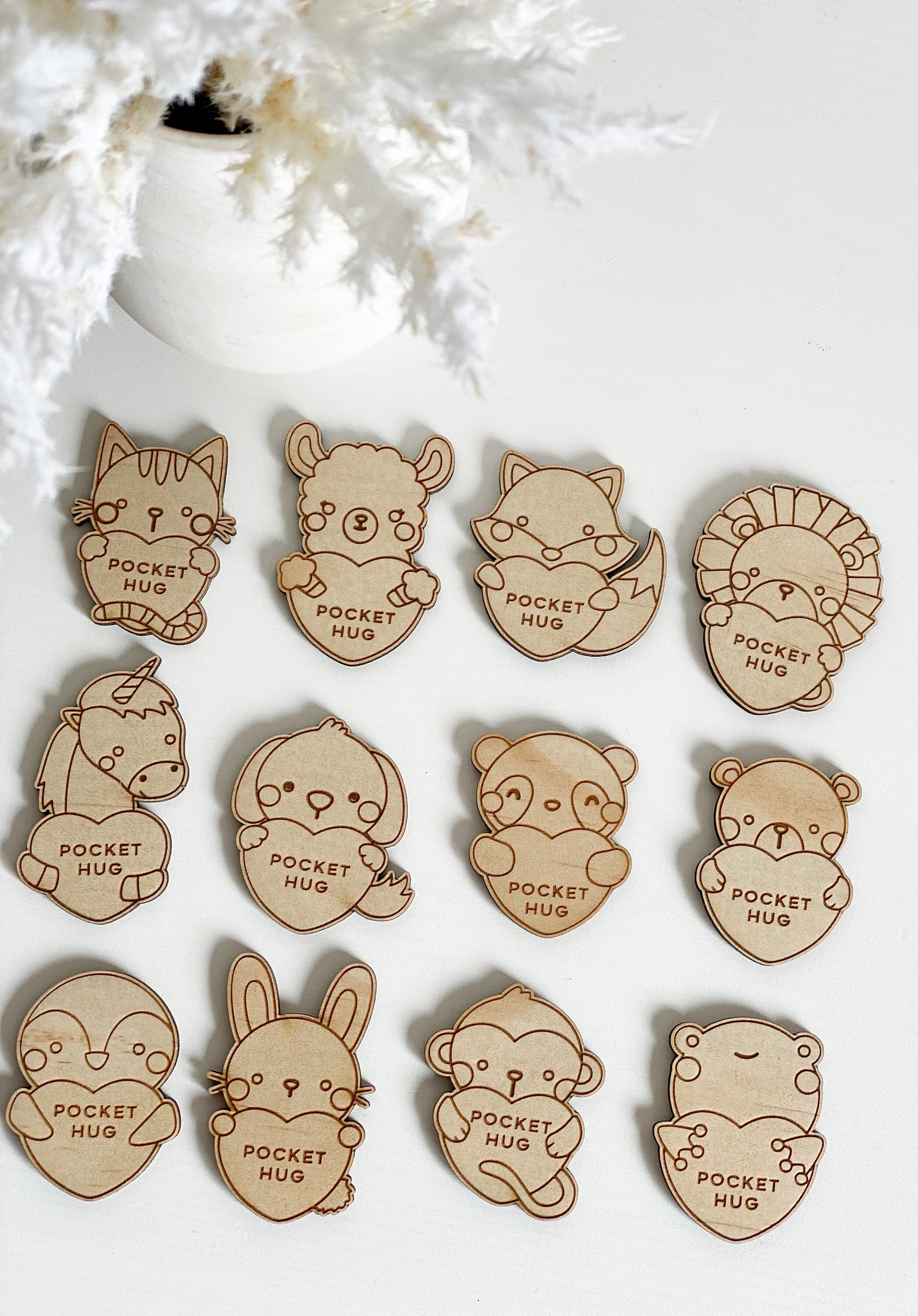 Pocket Hugs – Wooden Animal Tokens for Kids