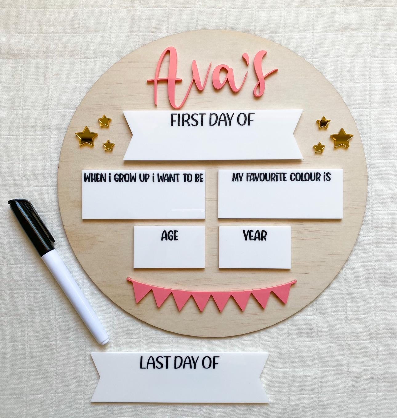 Personalised Round School Board