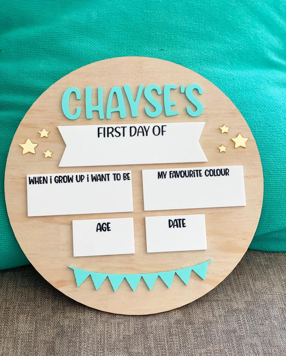 Personalised Round School Board