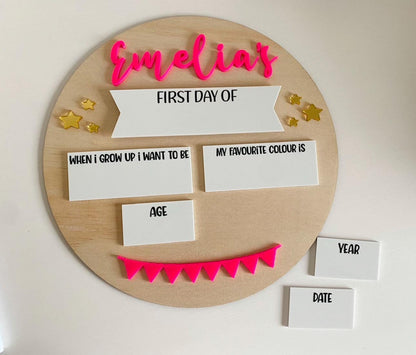 Personalised Round School Board