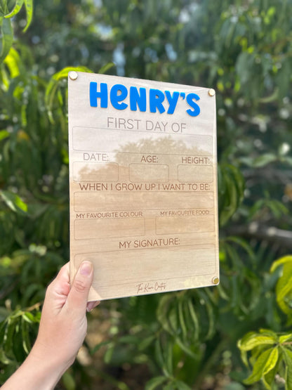 Signature Range Double-Sided Back to School Board