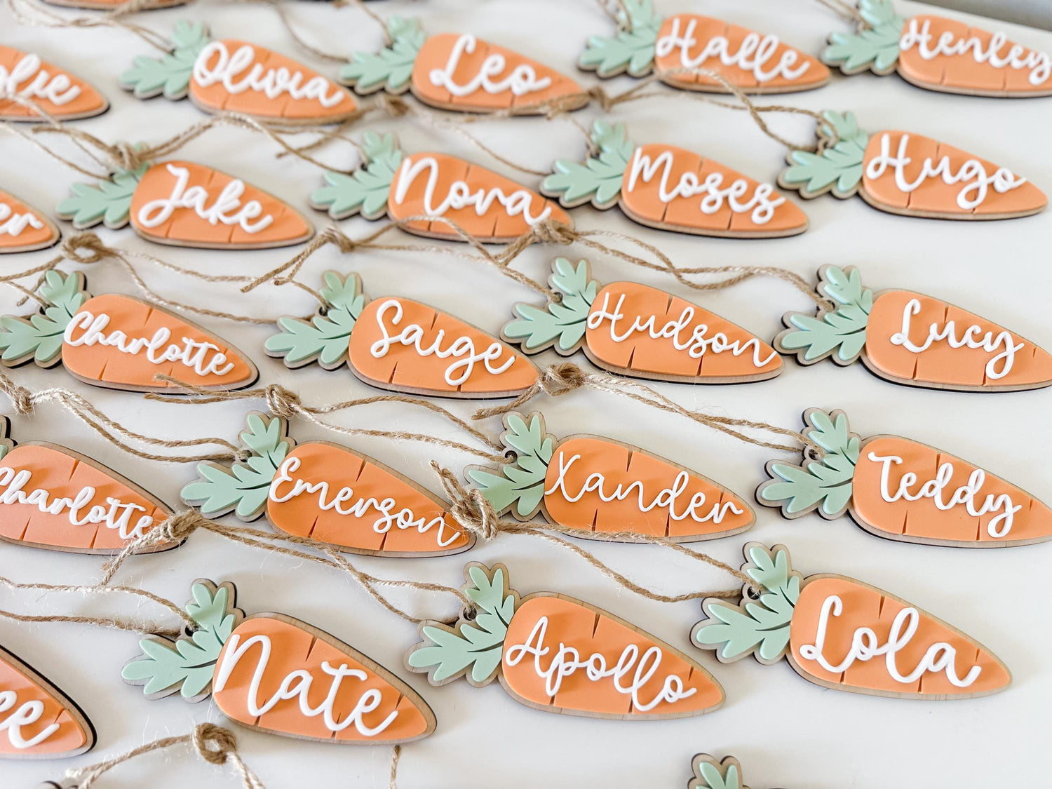 Personalised Easter Basket Carrot Gift Tag