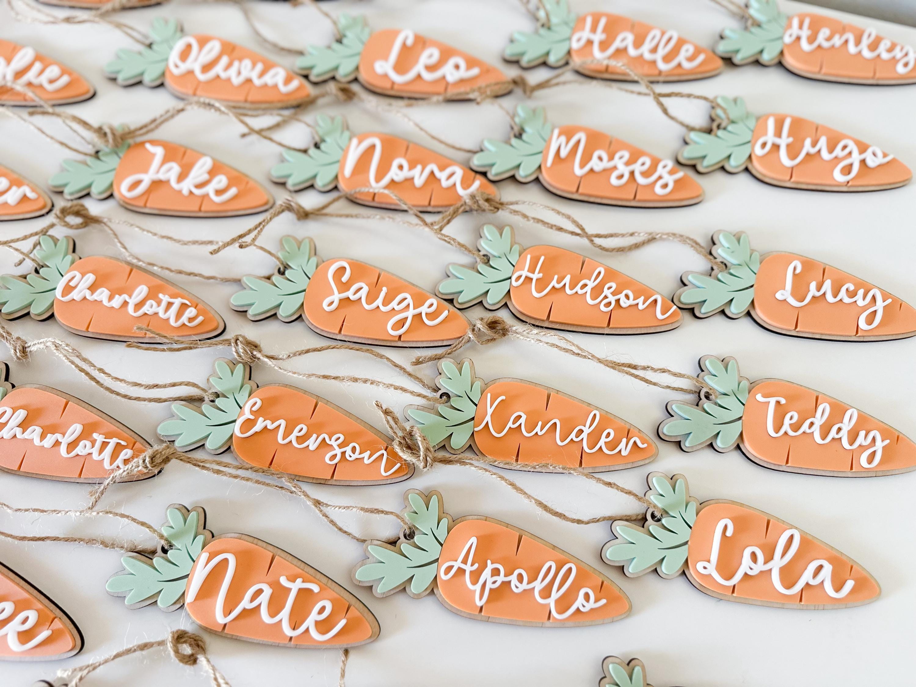 Personalised Easter Basket Carrot Gift Tag