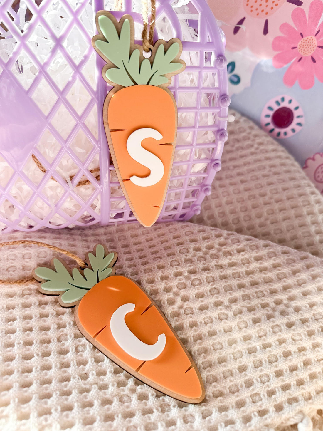 Personalised Easter Basket Carrot Tag